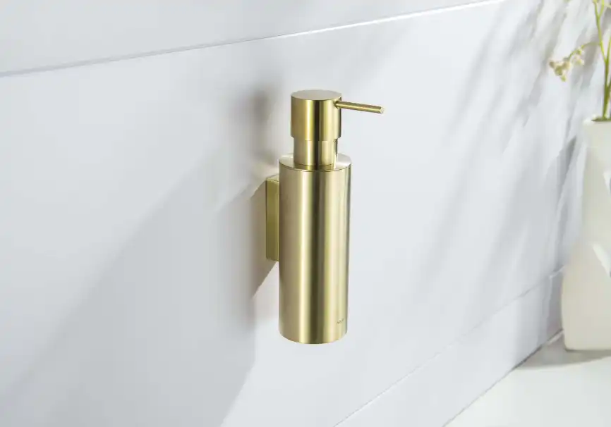 Дозатор для жидкого мыла Aquatek Оберон AQ4205BG, Золото матовое фото 4