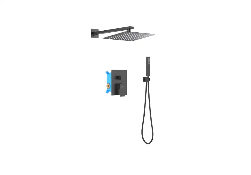 Душевая система Aquatek ЛИБРА AQ1672MB для душа встраиваемая, Черный матовый фото 4