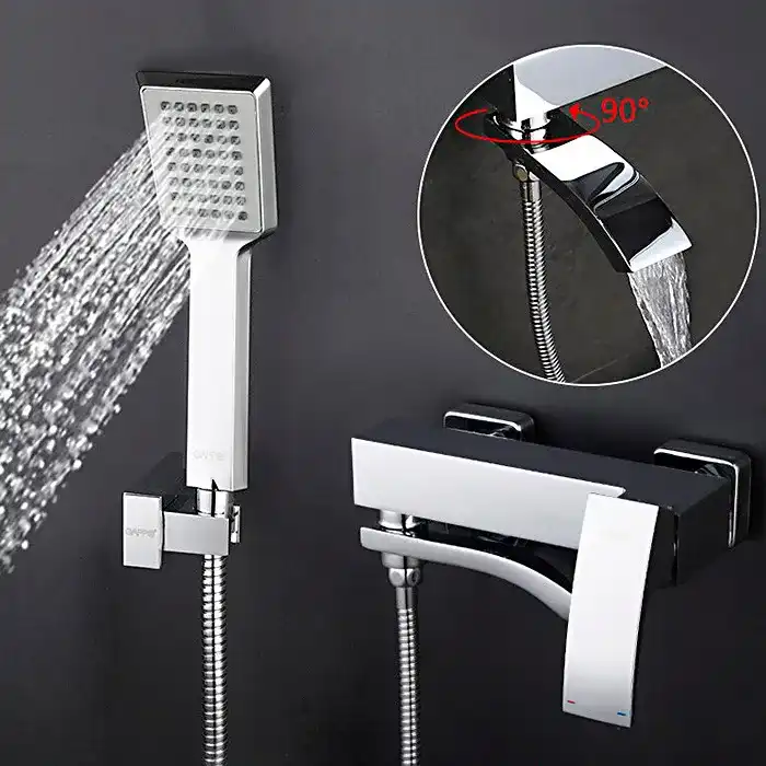 Смеситель для ванны Gappo G3207 с коротким изливом, Хром фото 7