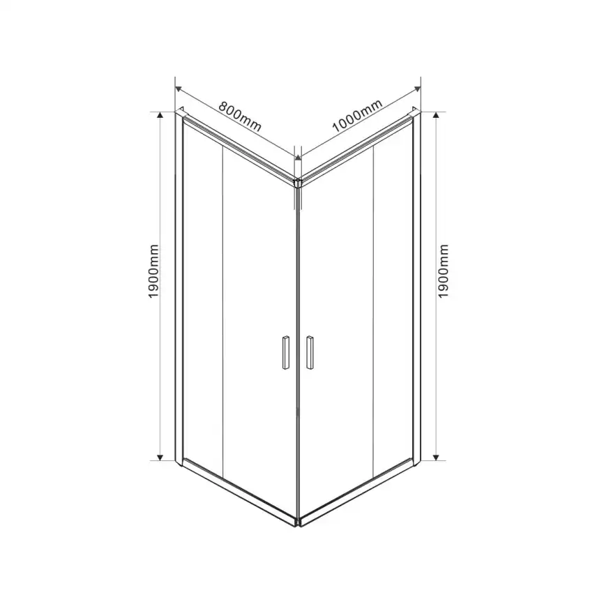 Душевой уголок Vincea Garda 100х80 VSS-1G8010CL, профиль хром, стекло Прозрачное фото 5