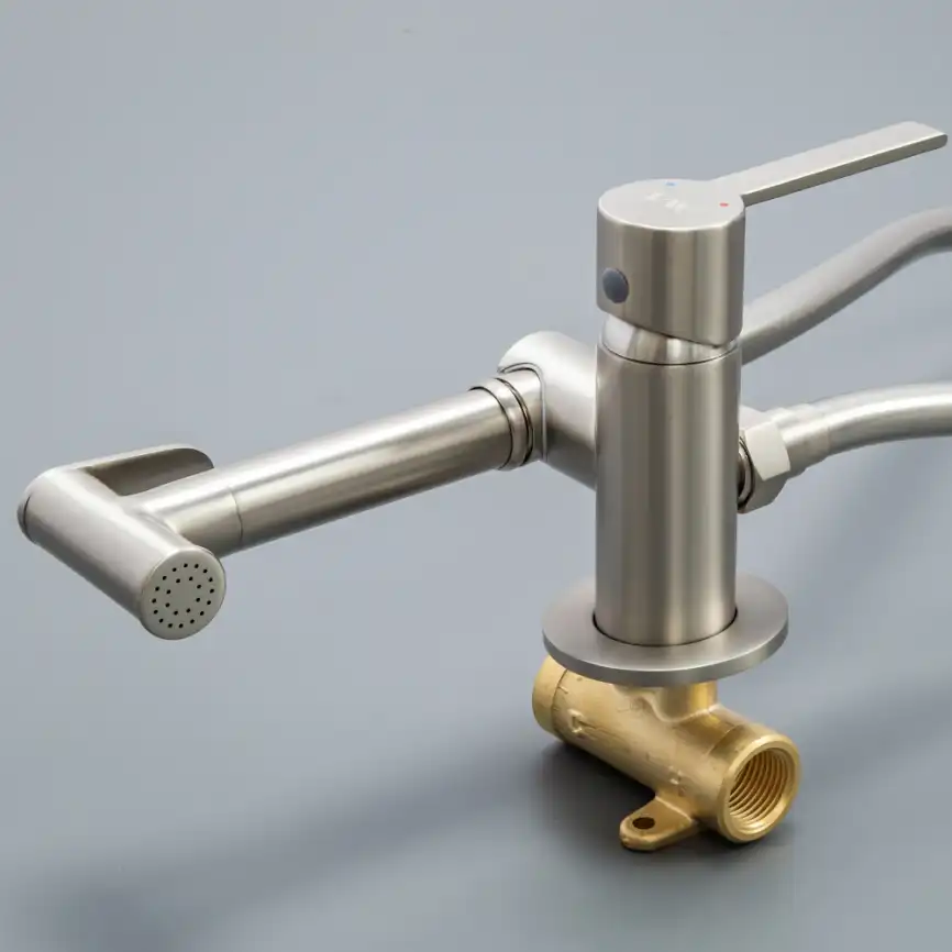 Гигиенический душ со смесителем AVS Elegant 811-431-BN, брашированный никель фото 9