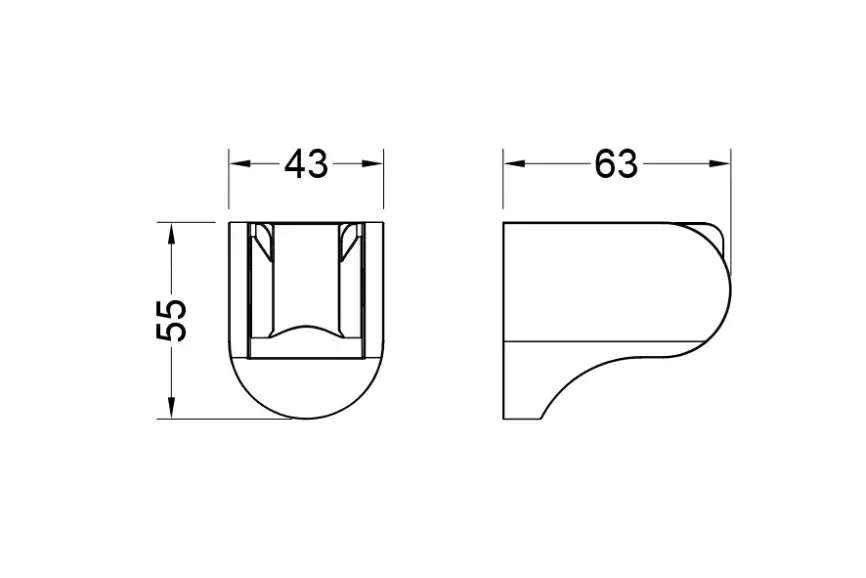 Держатель ручного душа Aquatek  AQ2405MB, Черный матовый фото 2