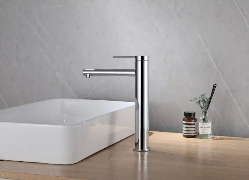 Смеситель для накладной раковины Abber Emotion AF8811, однорычажный, высокий, Хром фото 2