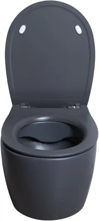 Подвесной безободковый унитаз Allen Brau Fantasy 4.11004.AN без сиденья, антрацит фото 12