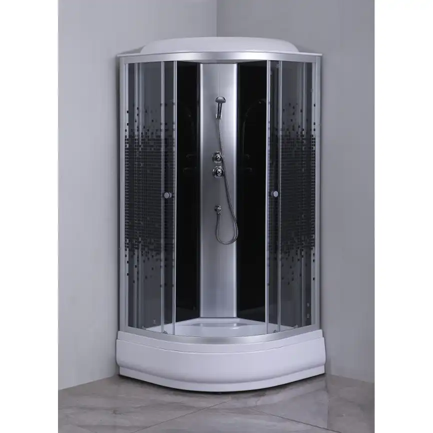 Душевая кабина Loranto 100х100 средний поддон, прозрачное стекло, профиль Хром, CS-6610-25K 100 фото 2