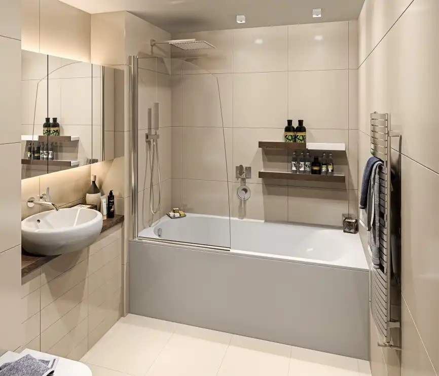 Шторка для ванны Good Door SCREEN R-80-C-CH 80 см, ПД00088, профиль Хром, стекло Прозрачное фото 1