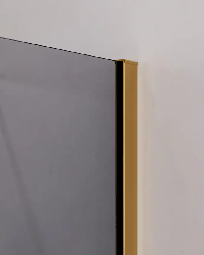 Душевой уголок CEZARES SLIDER-AH-2-80/90-90/100-GRIGIO-BORO стекло Тонированное (графит), профиль Брашированное золото фото 2