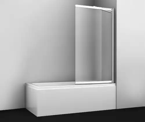 Шторка для ванны WasserKRAFT Main 41S 100 см, 41S02-100 RM Fixed, профиль Хром, стекло Матовое фото 1