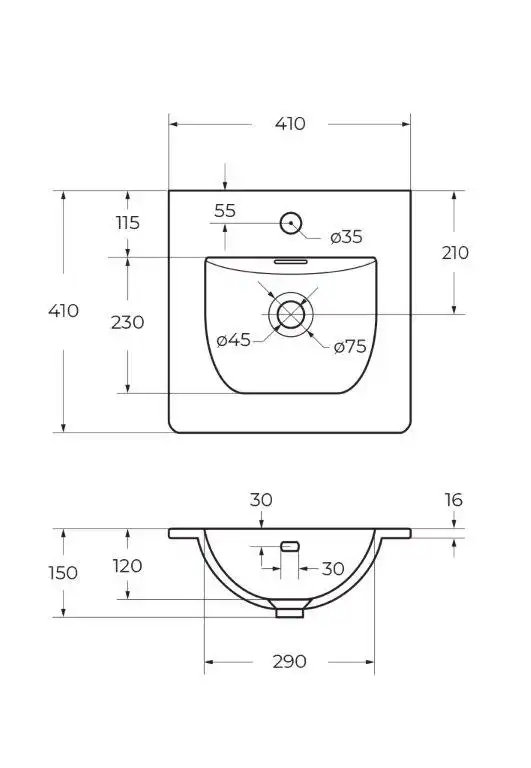 Тумба под раковину BelBagno UNO-MINI-400-2C-SO-GSO подвесная, Темно-Серый Матовый фото 12