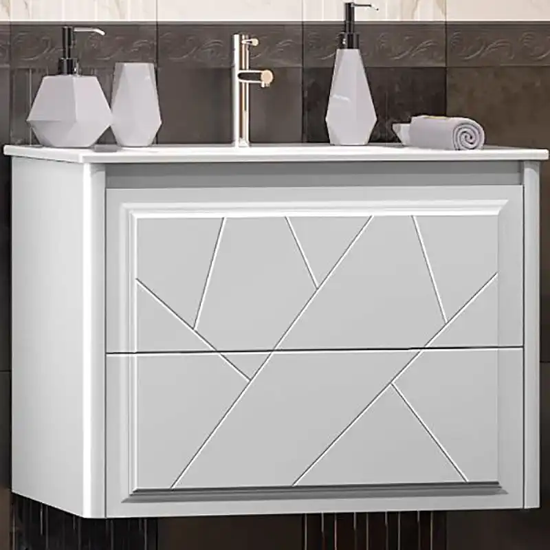 Тумба с раковиной Opadiris Луиджи 80 00-00006179 подвесная цвет, белый матовый фото 1