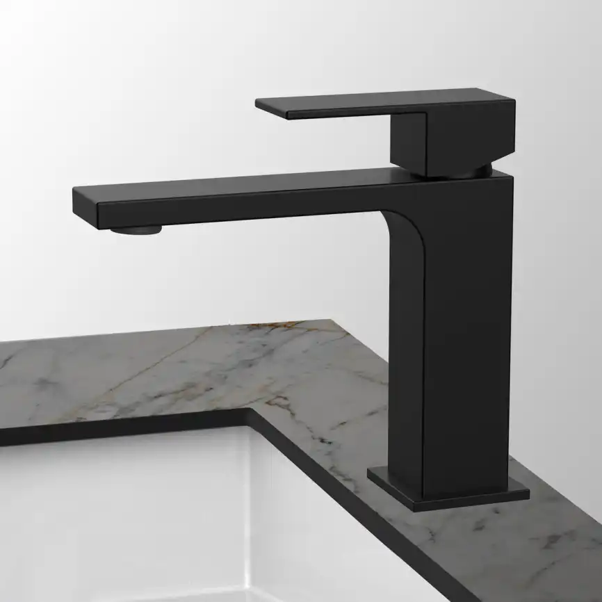 Смеситель для раковины Vincea Cube VBF-1C01MB однорычажный, черный фото 1