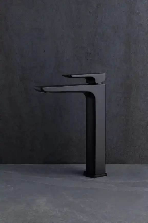 Смеситель для накладной раковины Allen Brau Infinity 5.21002-31, однорычажный, высокий, Черный матовый фото 8