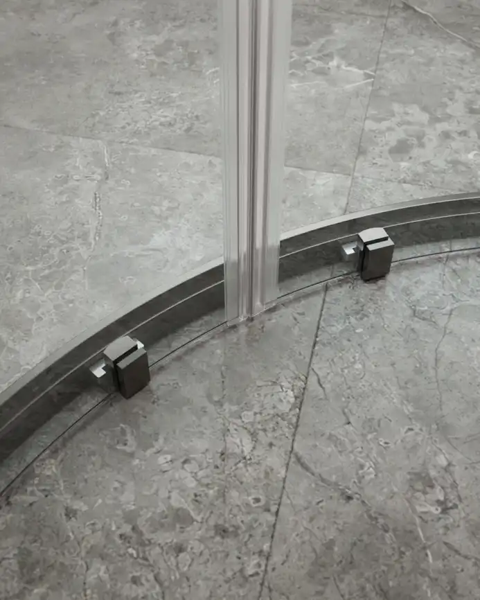 Душевой уголок CEZARES MOLVENO-R-22-90+20-C-GM-IV стекло Прозрачное, профиль Оружейная сталь фото 4