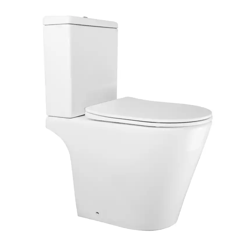 Унитаз-компакт Azario Flin AZ-1363C напольный, безободковый, с бачком и сидением микролифт, цвет белый фото 1