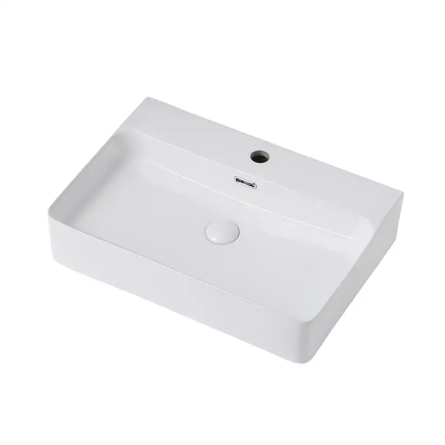 Раковина накладная ABBER RECHTECK 61х42х13,5 AC2201, прямоугольная, белая фото 2