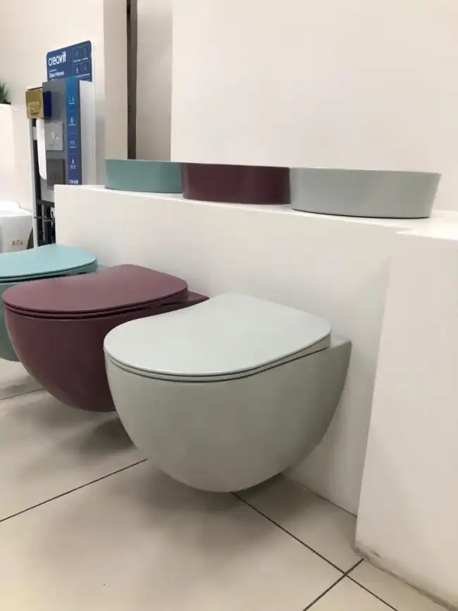 Унитаз подвесной безободковый Creavit Free FE322-11CG00E-0000 с сиденьем микролифт Холодный серый матовый фото 6