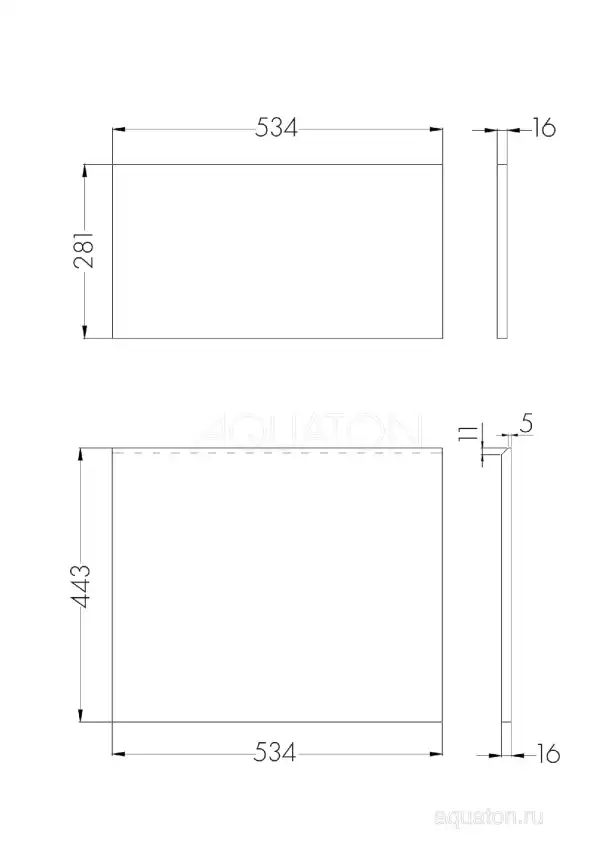 Фасад для тумбы Aquaton Лондри 60 Белый 1A274801LH010 фото 4