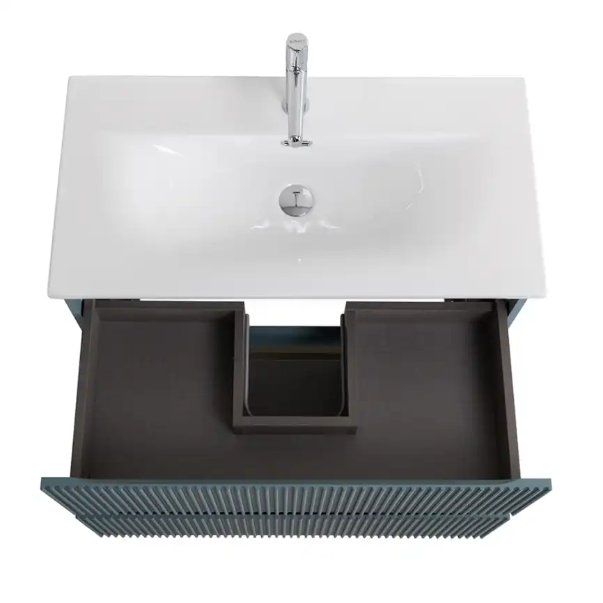 Тумба под раковину BelBagno UNO-MINI-900-2C-SO-AO подвесная, Голубой Матовый фото 5