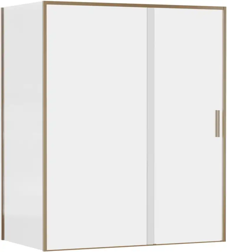 Душевой уголок Aquanet Pleasure Evo 160x90 AE65-160x90-GBT профиль золото-никель браш, прозрачное стекло_ фото 1