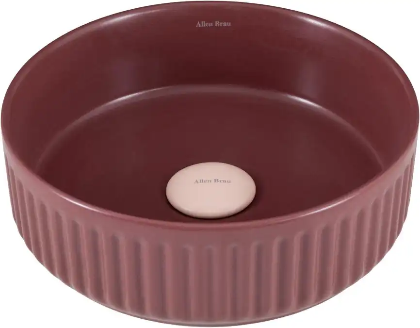 Раковина накладная Allen Brau Fantasy 36х36х12 4.11032.BD, Красная матовая фото 1