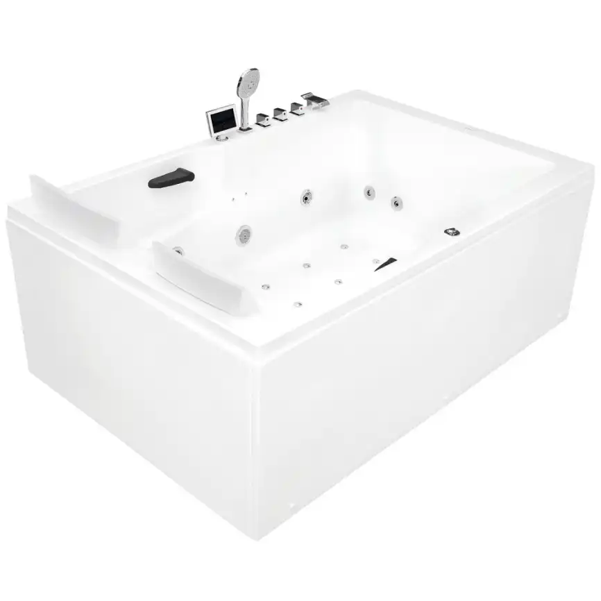 Акриловая ванна Gemy G9061 K R 181х121 с гидромассажем, правая фото 1