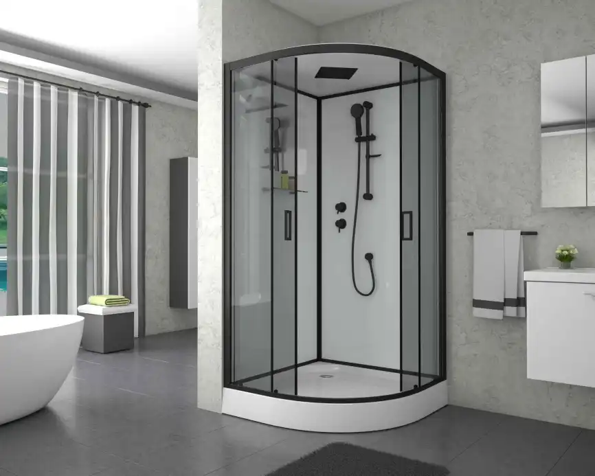Душевая кабина Niagara Premium 100х100х210 NG-6902-01BLACK низкий поддон, без гидромассажа фото 2