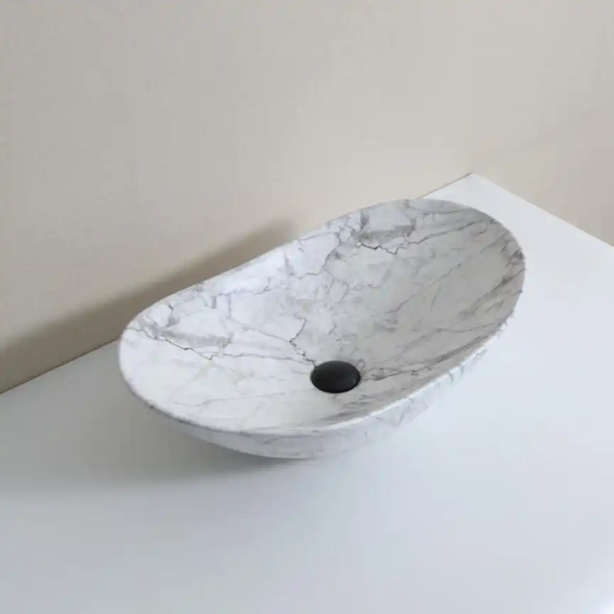 Раковина накладная CeramaLux 630х350х190 1575, цвет Белый фото 1