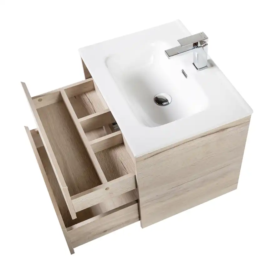 Тумба под раковину BelBagno KRAFT-600-2C-SO-RGB подвесная Rovere Galifax Bianco фото 4