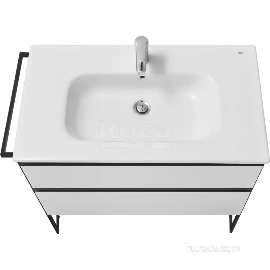 Тумбы под раковину Roca Domi 80 A857459806 подвесная, цвет, Белый глянец фото 3