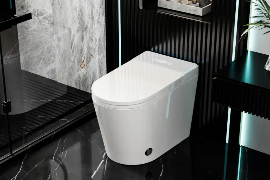 Электронный напольный унитаз-биде ABBER Bequem AC1117S, белый фото 5