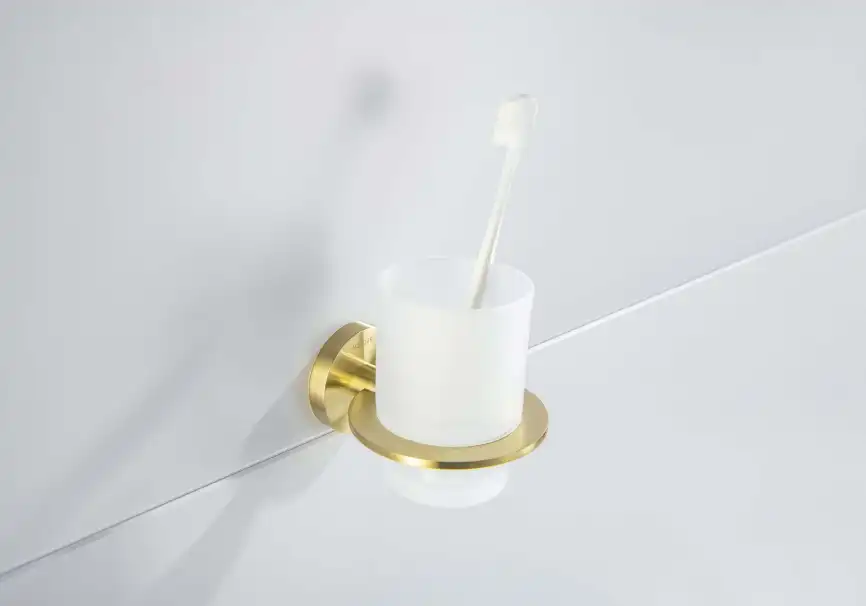 Стакан для ванной Aquatek Оберон AQ4204BG, Золото матовое фото 3