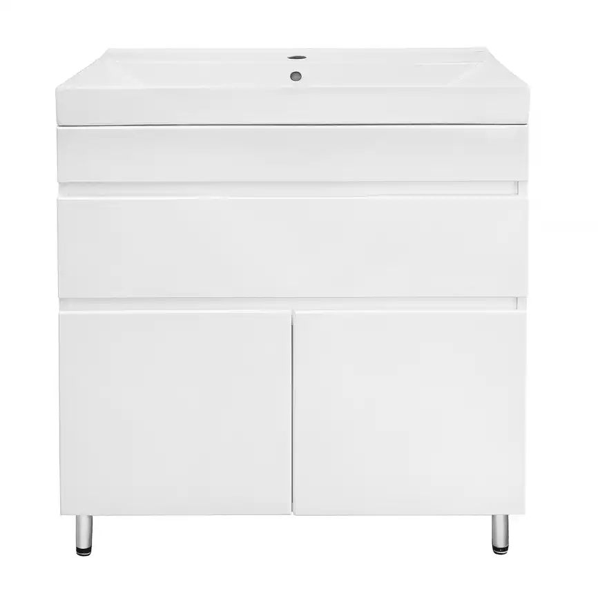 Тумба с раковиной Azario Эстима 80 CS00094636, напольная, Белая глянцевая фото 3