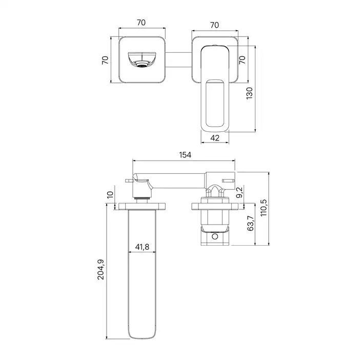 Смеситель для раковины IDDIS Slide SLISB00i65 встраиваемый, с внутренней частью , Глянцевый хром фото 4