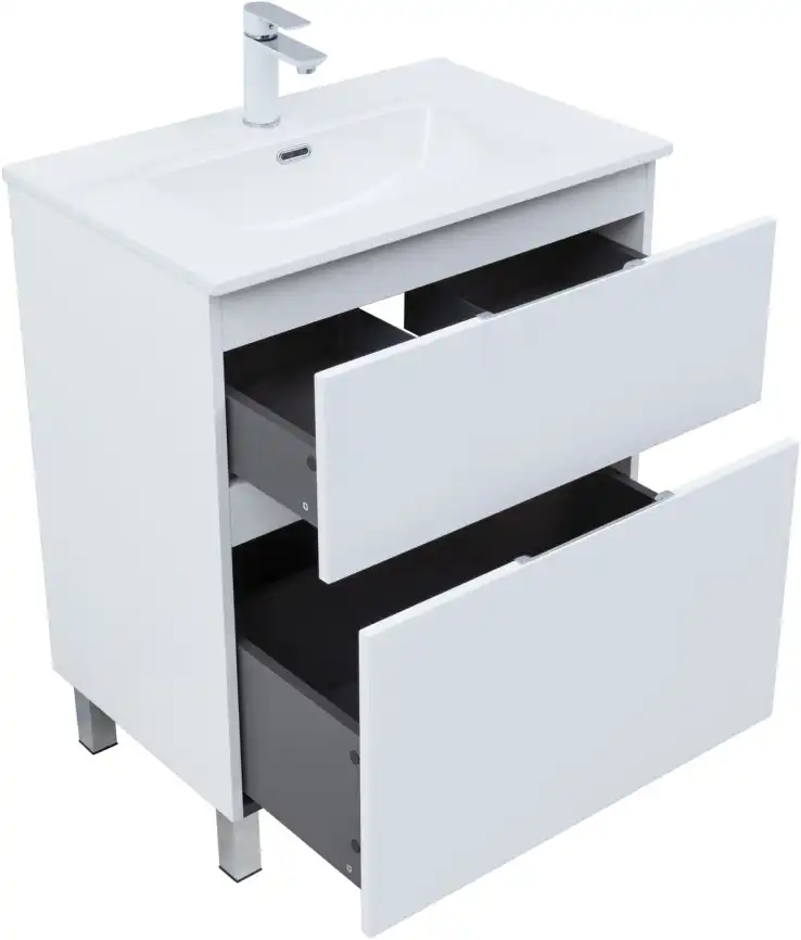 Тумба под раковину Aquanet Алвита New 70 напольная, белый матовый, 344133 фото 8