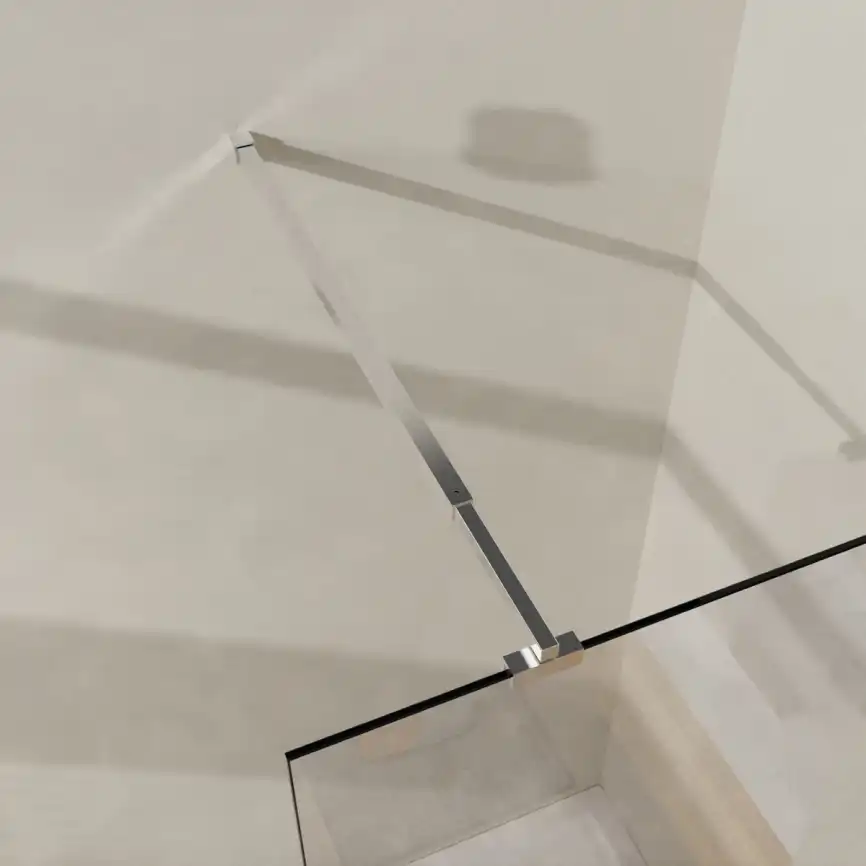 Душевая перегородка Azario Walk-in 120 AZ-251-120-CH-CL стекло 8 мм прозрачное, профиль Хром фото 5