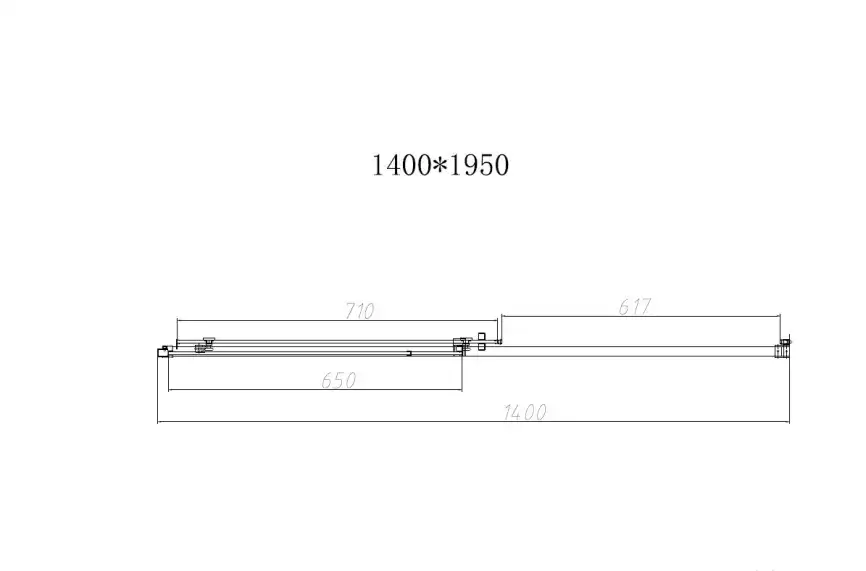 Душевая дверь Vincea Slim-N 140 VDS-4SN140CLG, раздвижная, профиль брашированное золото, стекло прозрачное фото 5