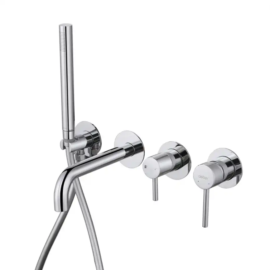 Смеситель для ванны с душем Abber Wasser Kreis AF8130 встраиваемый, с внутренней частью, Хром фото 1