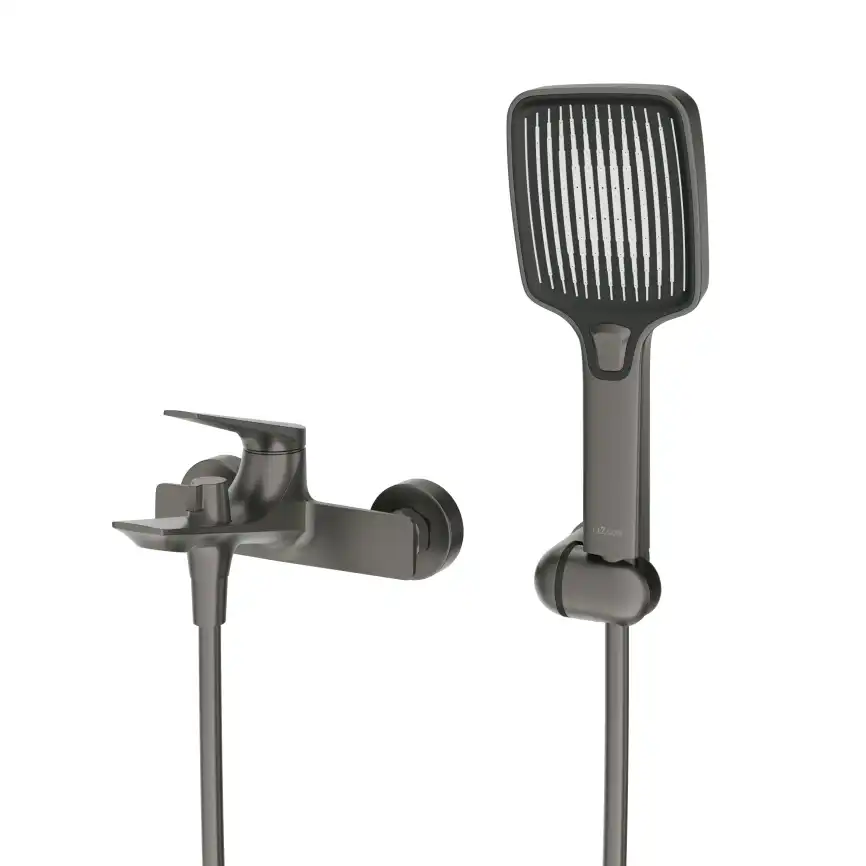 Смеситель для ванны и душа Cezares LINER-VD-GM, Оружейная сталь фото 1