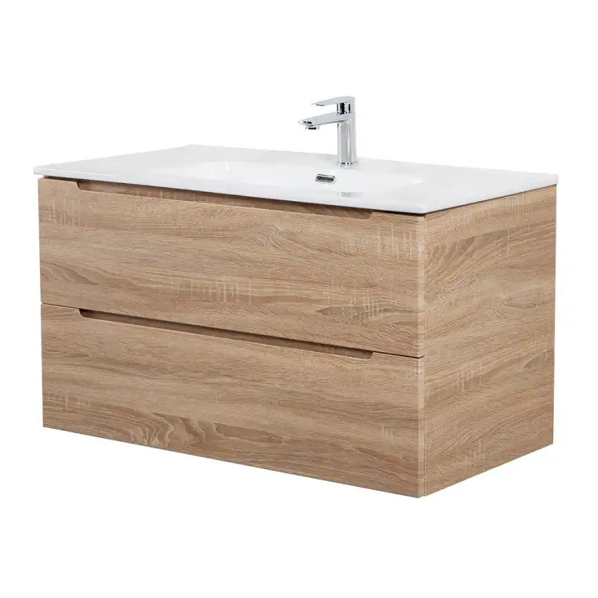 Тумба под раковину BelBagno ETNA-900-2C-SO-WO-P подвесная Rovere Bianco фото 3