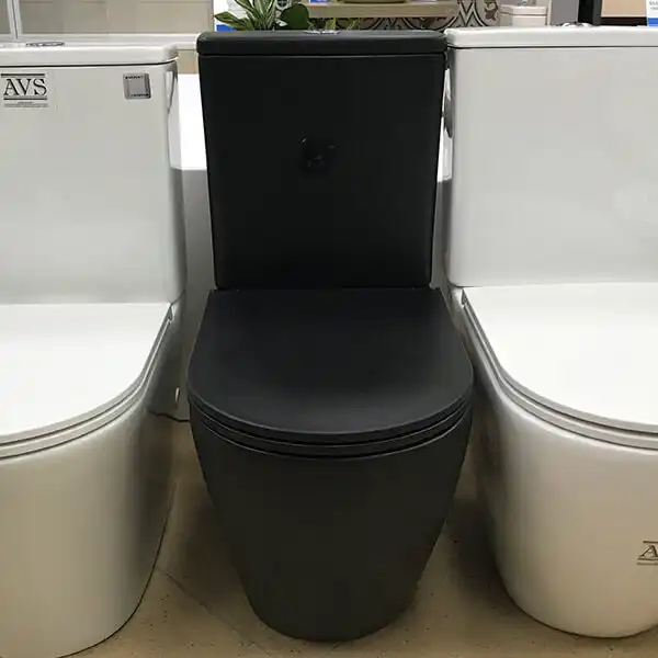 Унитаз-компакт AVS Сити 801-0003-N-R-MB безободковый, черный матовый фото 2