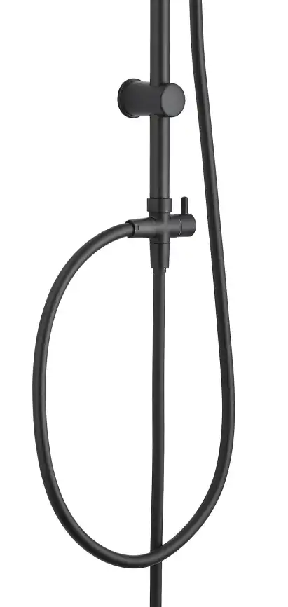 Душевая система Aquanet Passion AF300-70-S-B для ванны и душа без смесителя, с верхним и ручным душем, Черный матовый фото 4