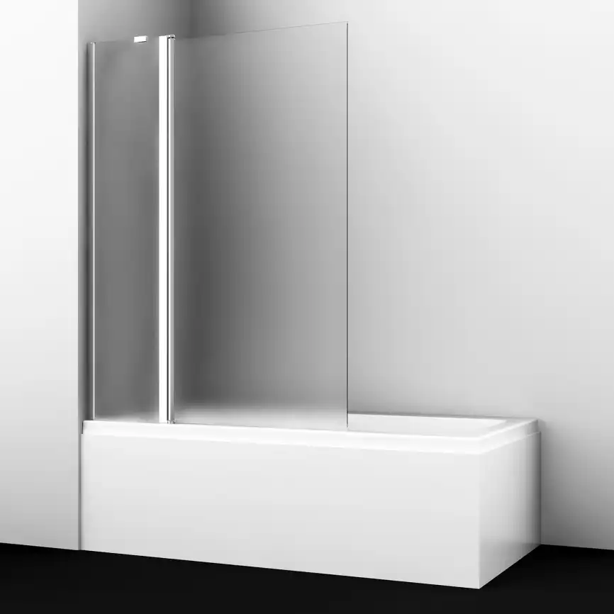 Шторка для ванны WasserKRAFT Berkel 48P 110 см, 48P02-110LM, профиль Хром, стекло Матовое фото 3