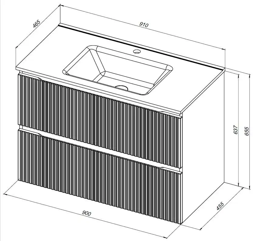 Тумба под раковину Aquanet Джейн (Flat) 90 маренго, подвесная, 335430 фото 2