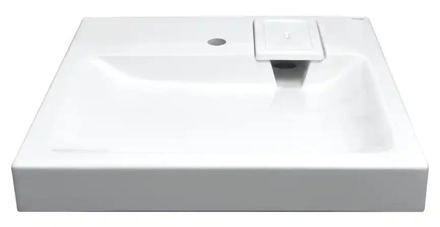 Раковина  Azario Beta 60х58 CS00078301  над стиральной машиной, из литьевого мрамора, Белая фото 2