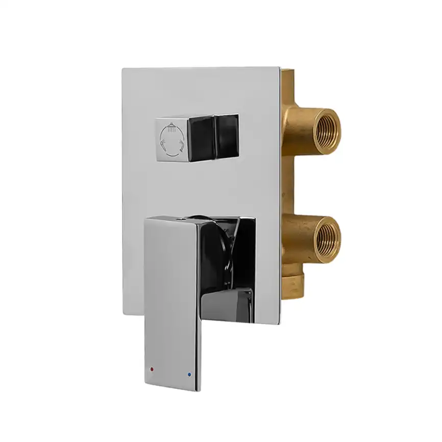 Встраиваемая душевая система AVS CUBE 811-241-CR с изливом, хром фото 10