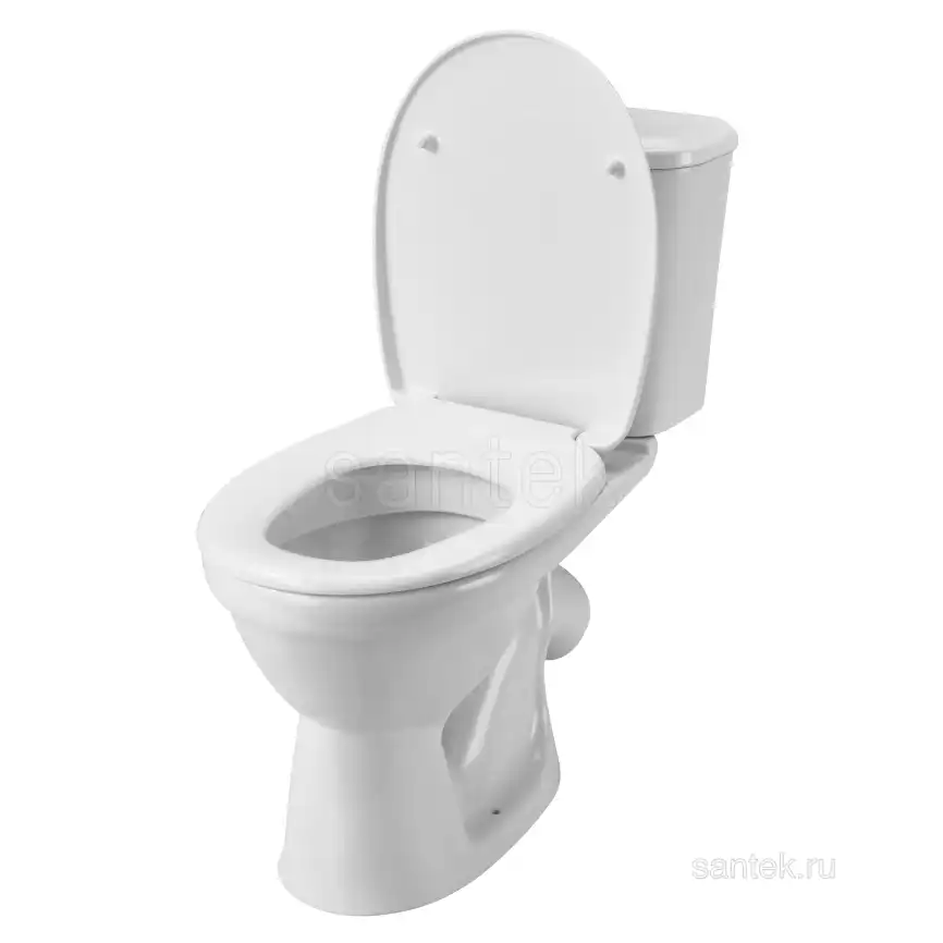 Унитаз-компакт Santek Бореаль с диагональным выпуском, стандарт- 2 реж., дюропласт, антивсплеск, микролифт 1WH302146 фото 3