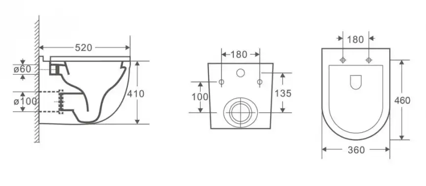 Унитаз подвесной CeramaLux 2198MW с сиденьем микролифт Белый матовый фото 2