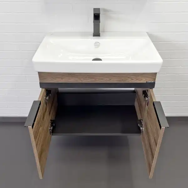 Тумба с умывальником Comforty Соло 70 Дуб темно-коричневый, 00-00010978 фото 3