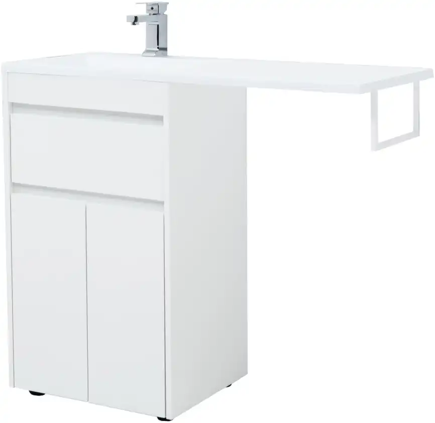 Тумба под раковину Aquanet Токио 110/48 белый (напольная, 1 ящик, 2 дверцы) 237744 фото 5
