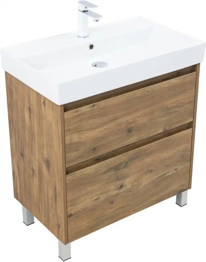 Тумба под раковину Aquanet Nova Lite 2.0 75 напольная, дуб рустикальный, 346344 фото 9